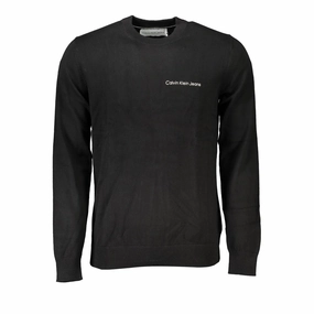 Calvin Klein Sleek Long Sleeve Crew Neck Sweater with Men's Logo winter sweaters outlet