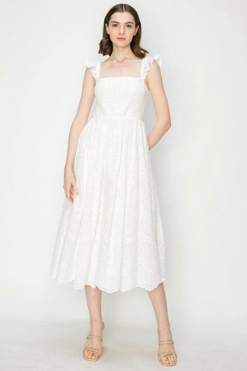 Cape May Eyelet Midi Dress