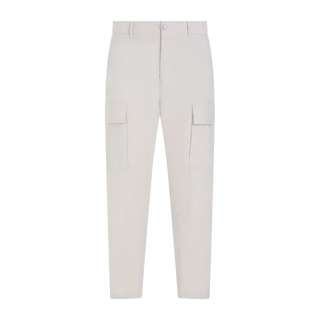 Cargo Beige Cotton Trousers