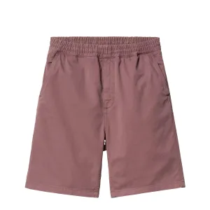 Carhartt WIP Flint Short Dusky Pink Garment Dyed mens shorts outlet store