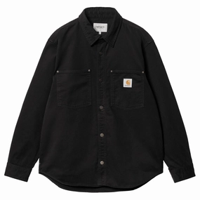 Carhartt WIP Derby Shirt Jac Black Rinsed mens tank tops best deals
