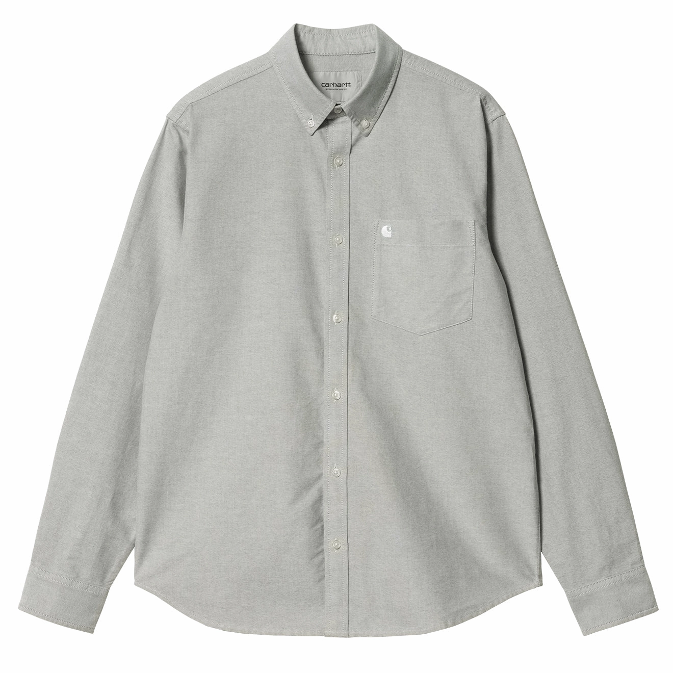 Carhartt WIP L/S C-Logo Shirt Dollar Green / White mens tank tops best deals