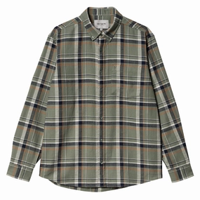 Carhartt WIP L/S Swenson Shirt Swenson Check Park mens tank tops best deals