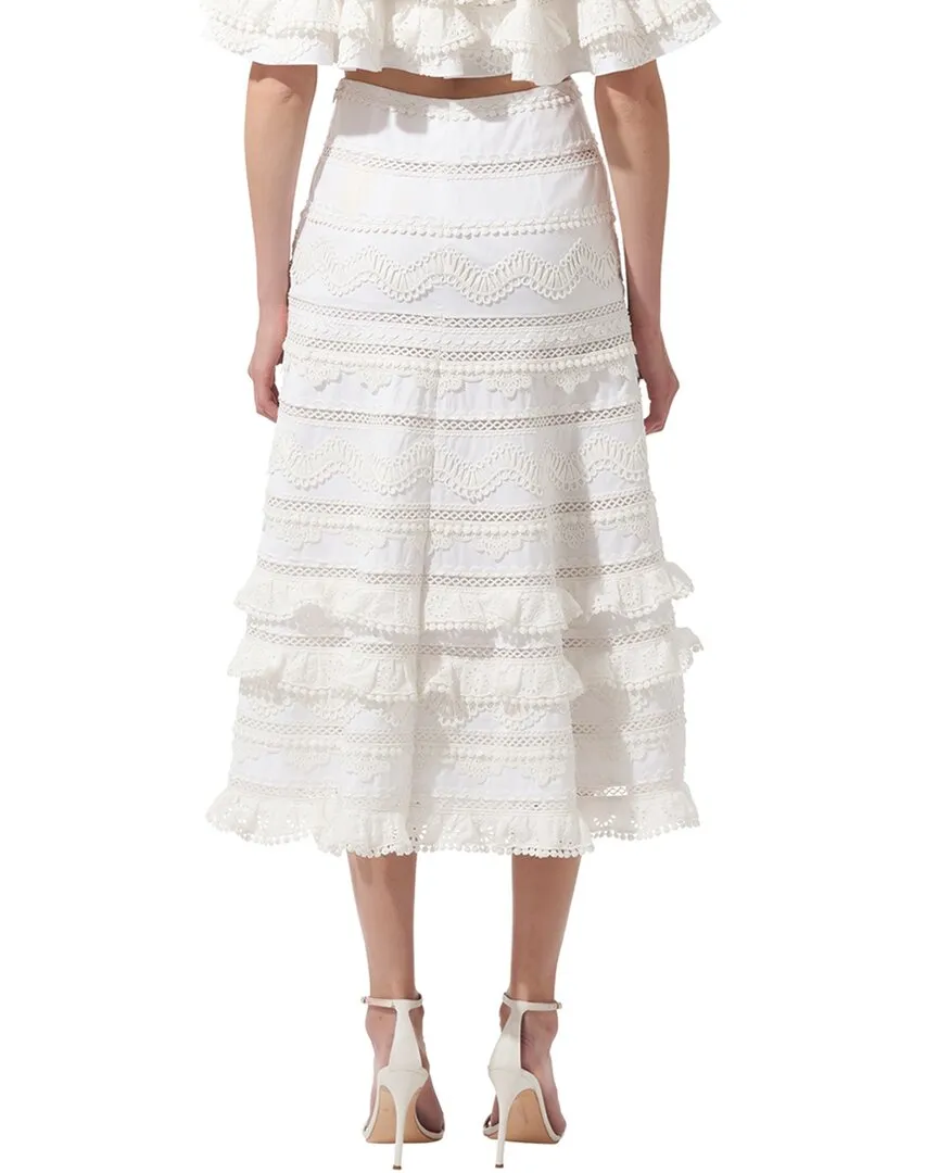 Carolina Herrera Tiered Trimmed Skirt