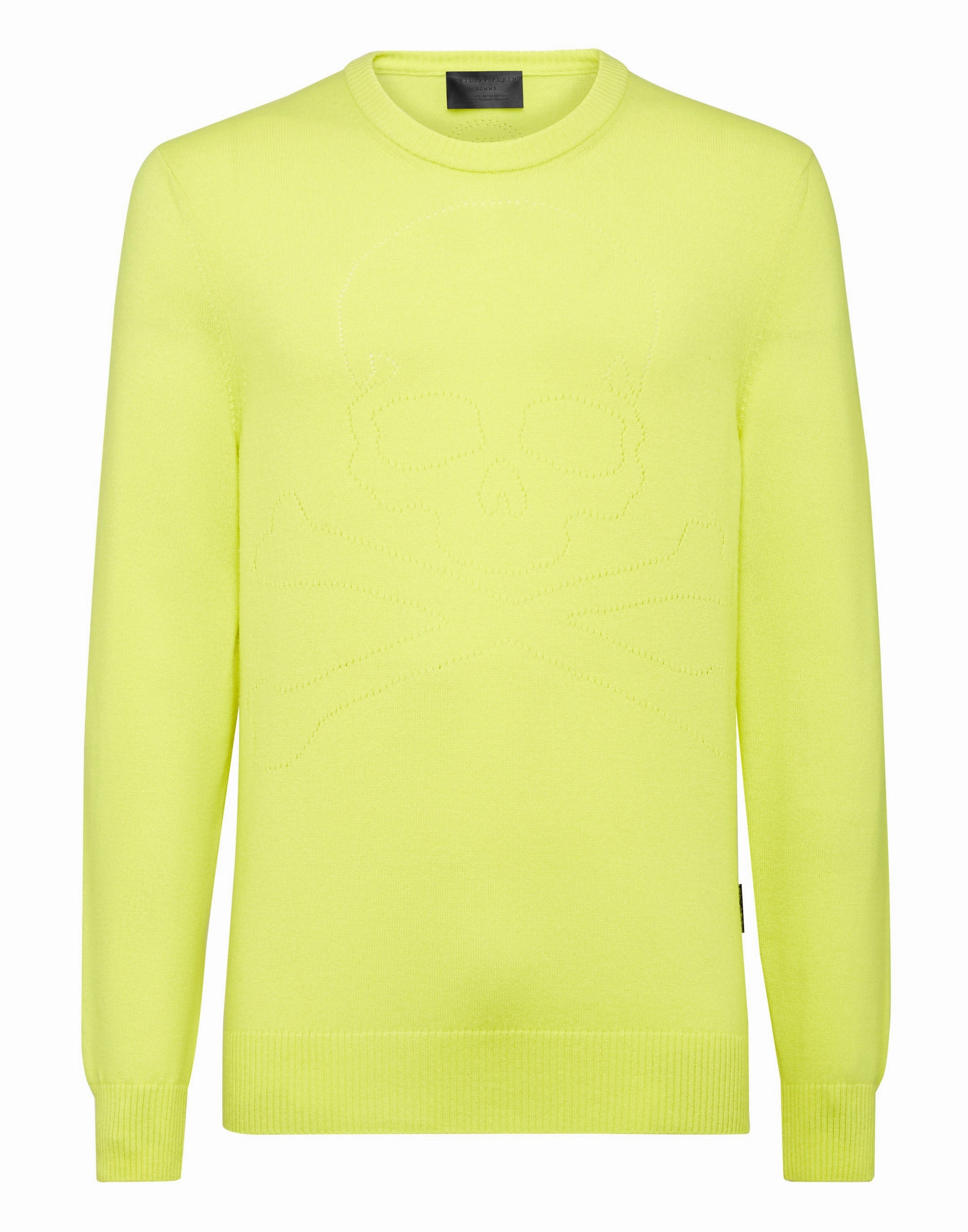 Cashmere Pullover Round Neck LS Skull and Plein