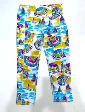 Cecila Umbrella Print Leggings In Multi/purple/blue Activewear Womens - fitness leggings online
