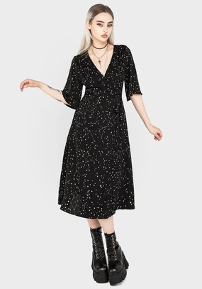 Celestial Midi Kimono Dress Dresses Womens - wedding guest outfits