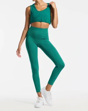 Center Stage Leggings In Green Adventure Activewear Womens - yoga pants clearance
