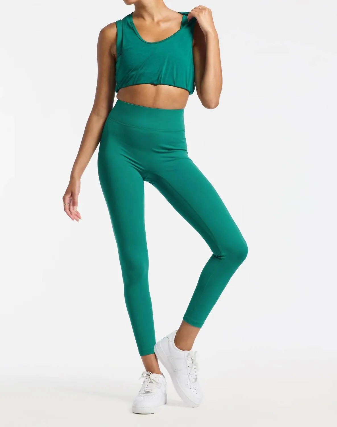 Center Stage Leggings In Green Adventure Activewear Womens - yoga pants clearance