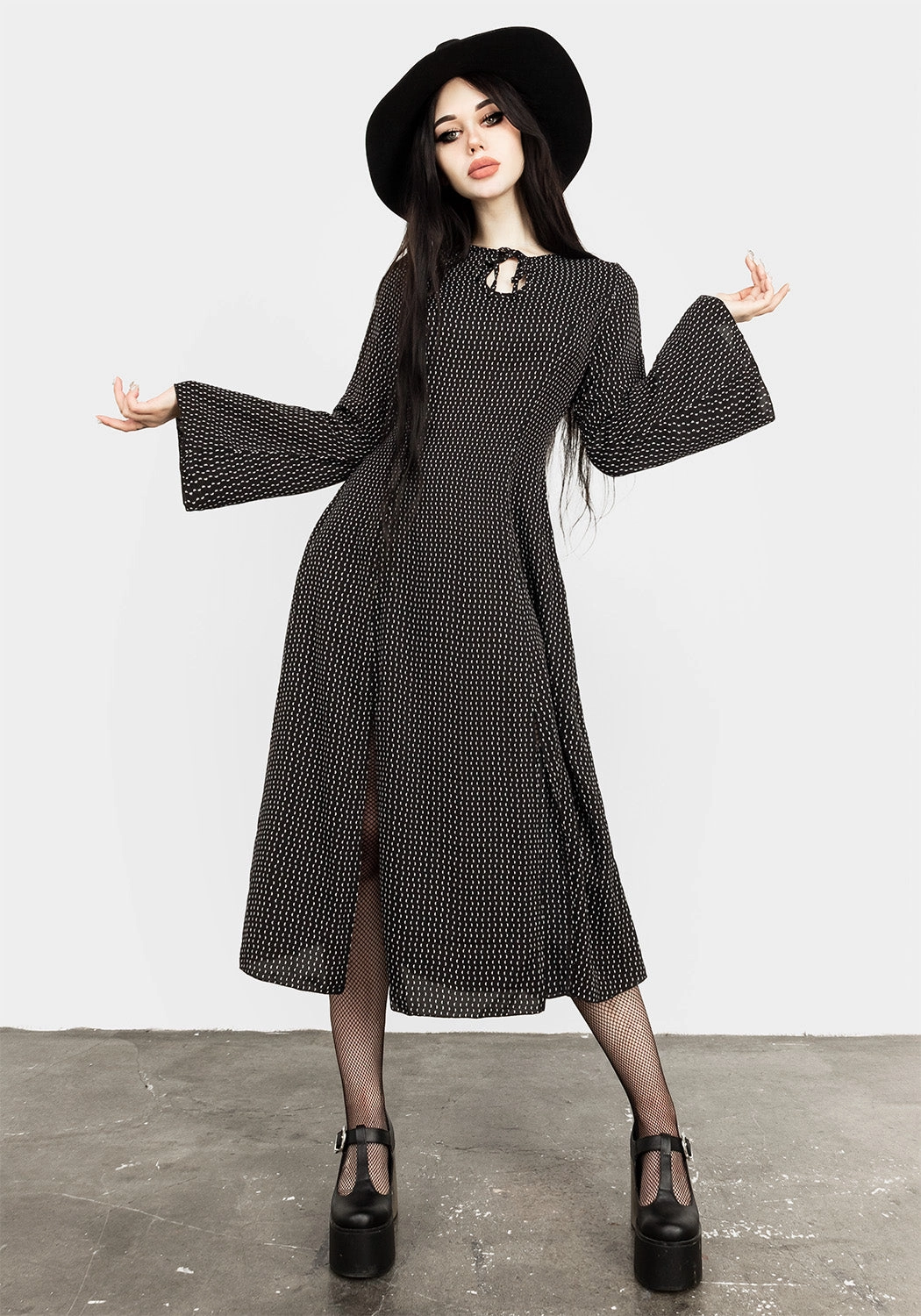 Chandra 70s Split Midi Dress Dresses Womens - beach dresses cheap