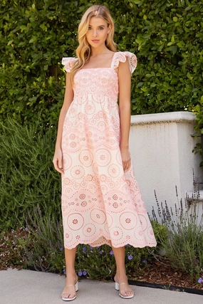 Charleston Eyelet Midi Dress maxi dresses clearance