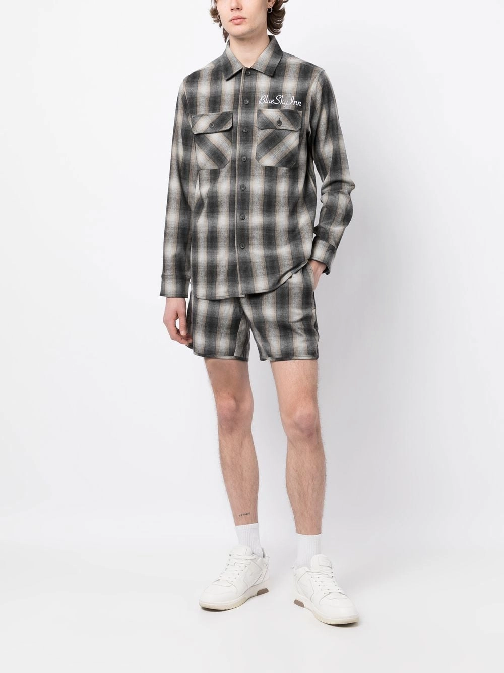Check-Pattern Long-Sleeve Shirt