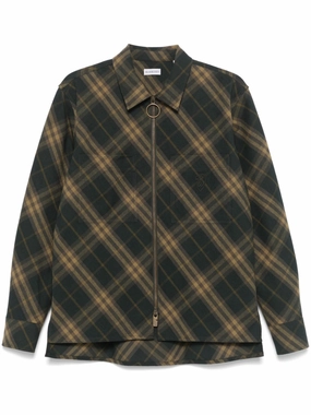 Checked Overshirt mens polos clearance