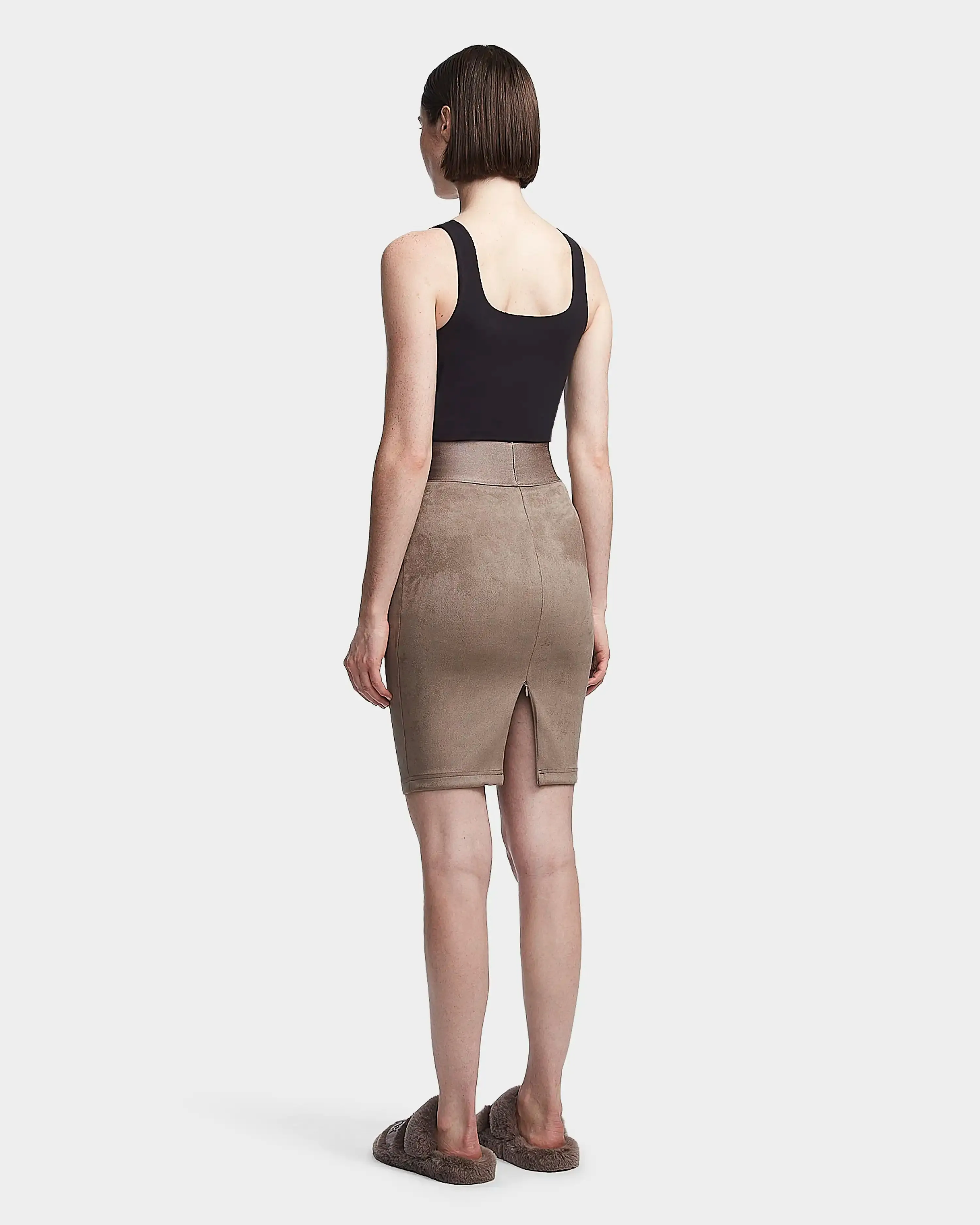 CHEYNA WOMEN'S FAUX SUEDE PENCIL SKIRT