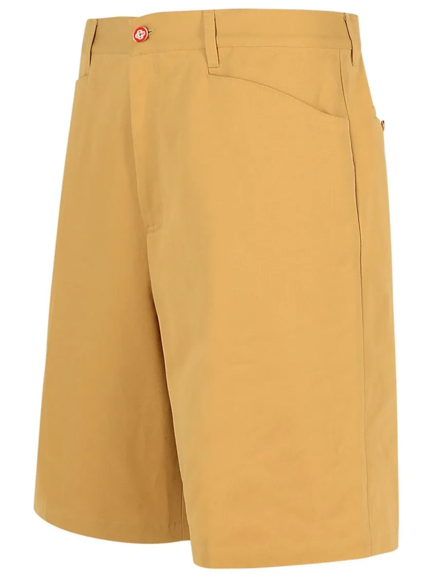 Chicano' Beige Cotton Bermuda Shorts
