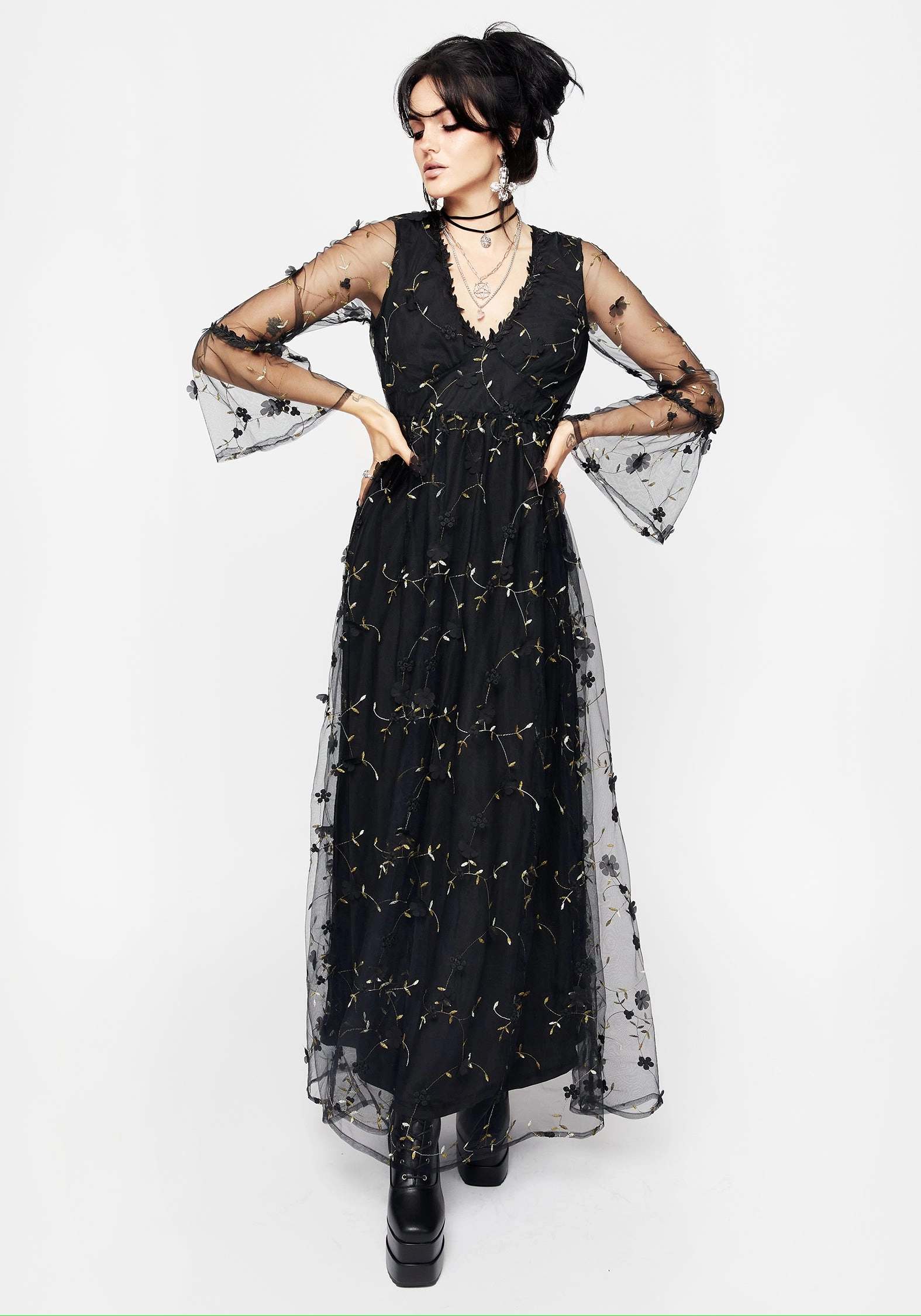 Chrysanthi Applique Maxi Dress Dresses Womens - beach dresses cheap