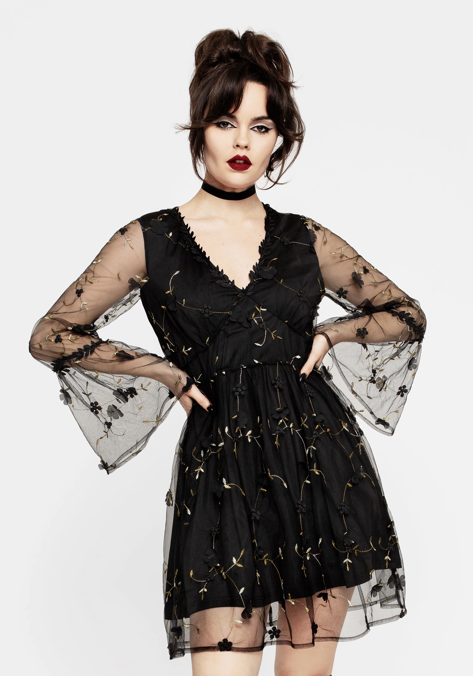 Chrysanthi Applique Mini Dress Dresses Womens - summer dresses discount