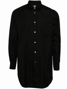 Classic-Collar Cotton Shirt mens polos clearance