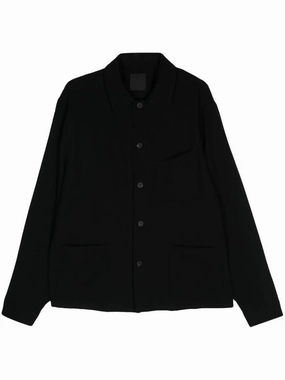 Classic-Collar Wool Shirt mens polos clearance