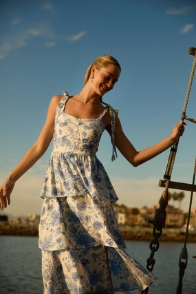Coastal Blossom Midi Dress maxi dresses clearance