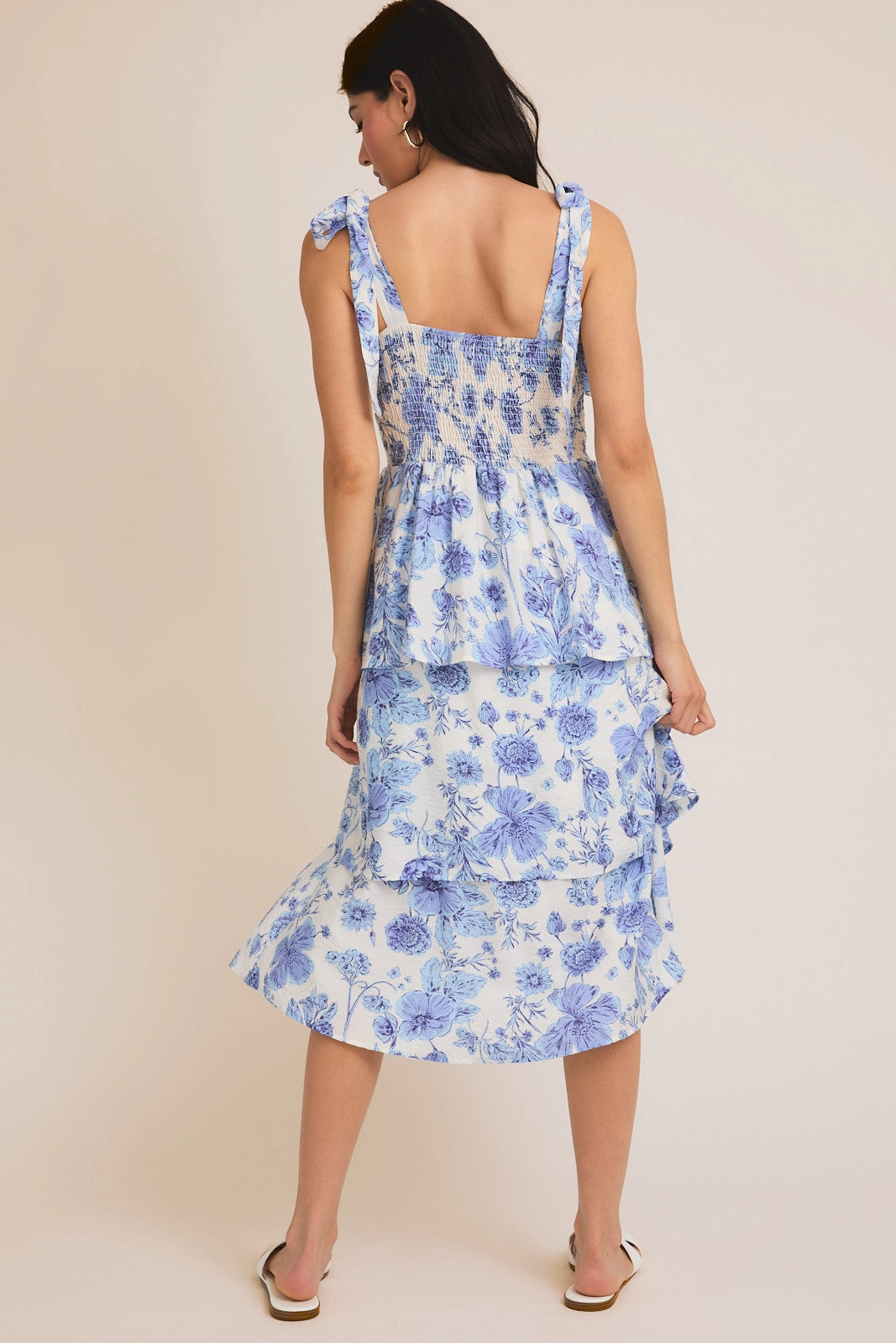 Coastal Blossom Midi Dress