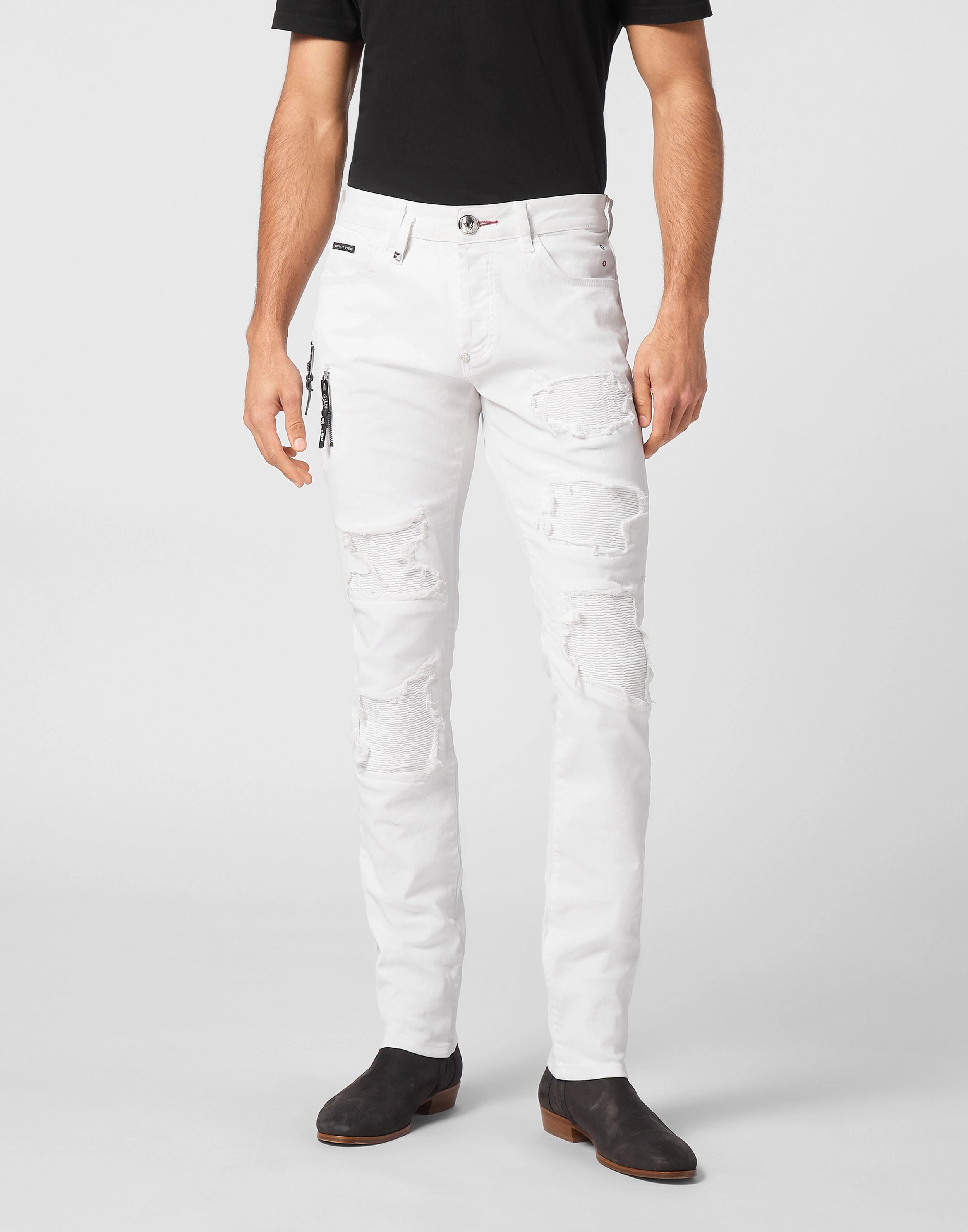 Coated Denim Rock Star Trousers