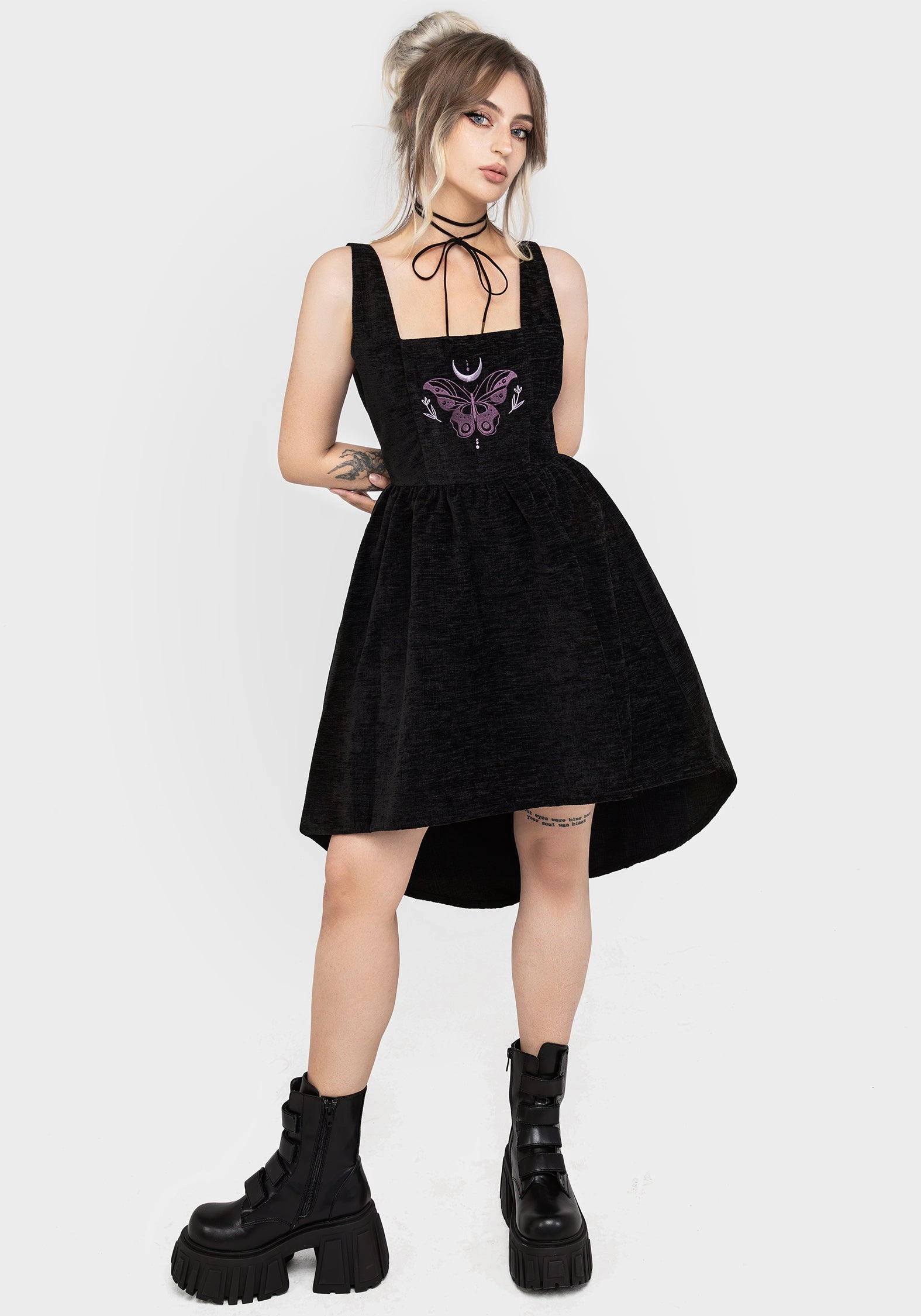 Cocoon Butterfly Embroidered Mini Dress Dresses Womens - summer dresses discount