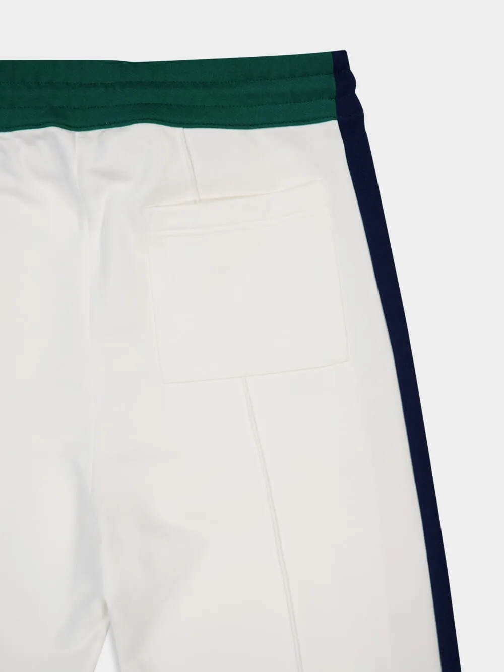 Color-block Pintuck Jogger Trousers