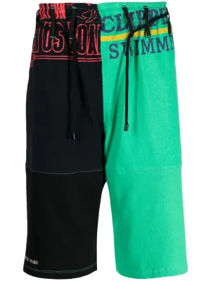 Colour-Block Drawstring Shorts cheap mens pants online