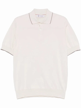 Contrasting-Trim Polo Shirt discount mens shirts