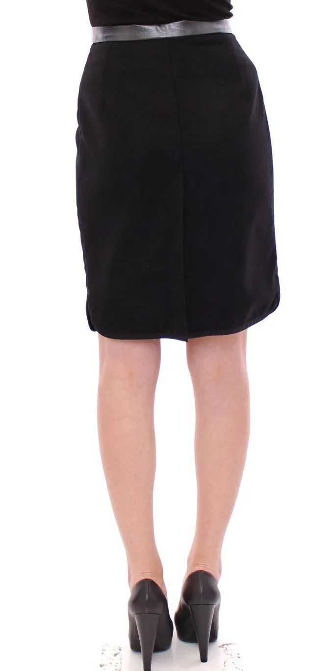 Corrado De Biase  Metal Buttons Cotto Wool Women's Skirt