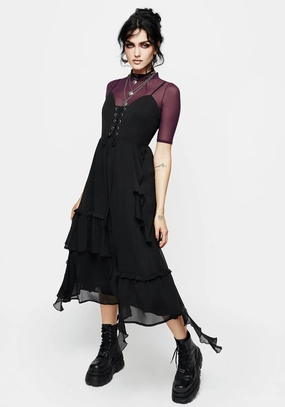 Corsair Lace Front Asymmetric Midi Dress Dresses Womens - beach dresses cheap