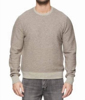 Cortez Merino Wool Sweater In Brown Grey knit sweaters cheap