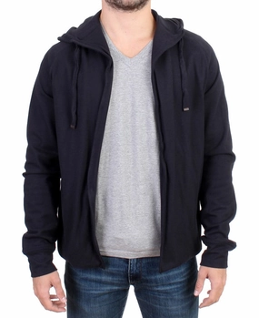 Costume National  hooded cotton Men's sweater chunky knit discount