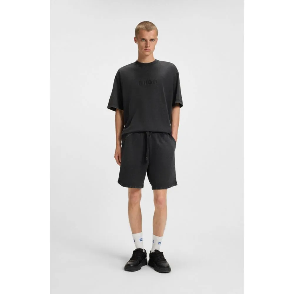 Cotton T-shirt with tonal logo print