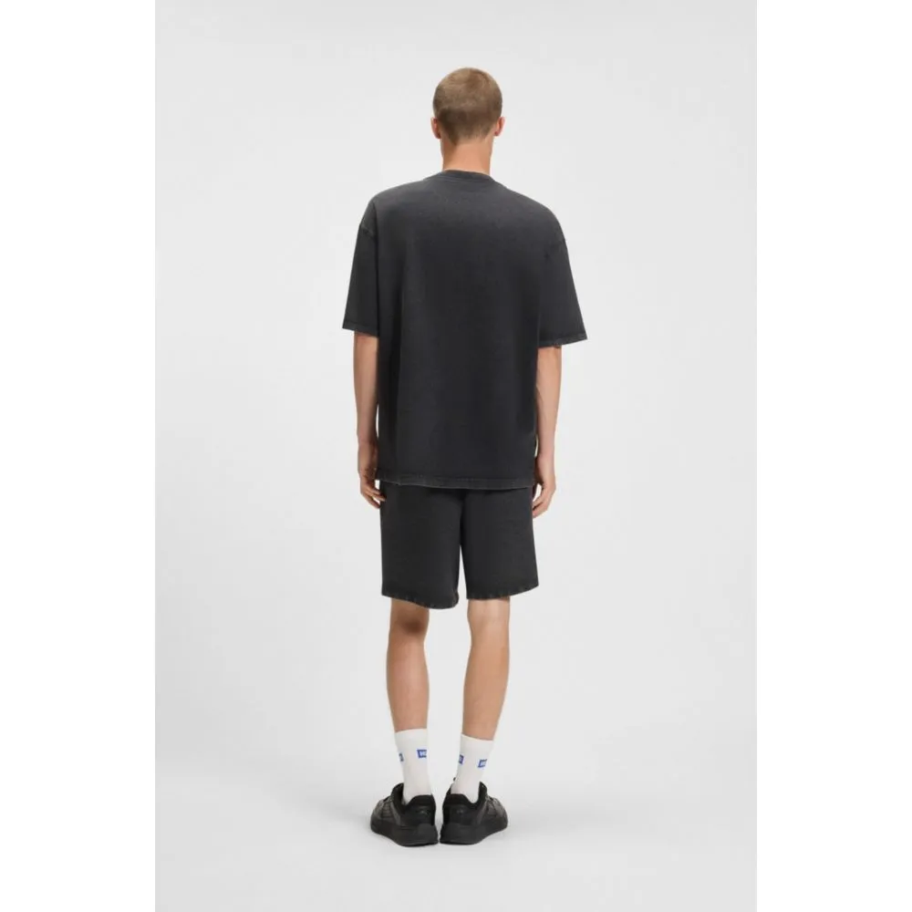 Cotton T-shirt with tonal logo print