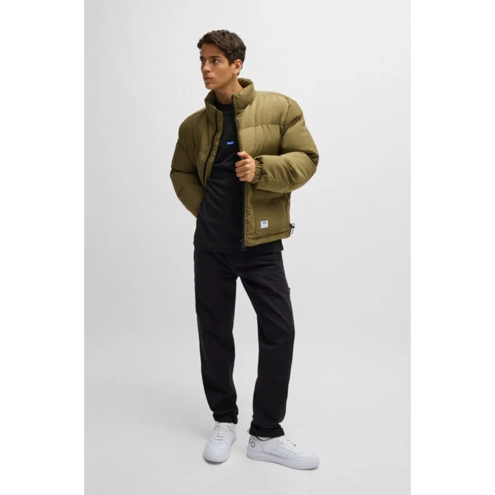 Cotton-terry sweatshirt with blue logo label