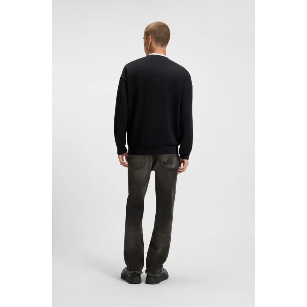 Cotton-terry sweatshirt with logo artwork print