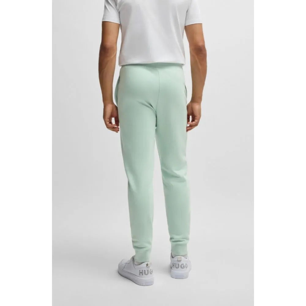 Cotton-terry tracksuit bottoms with logo print