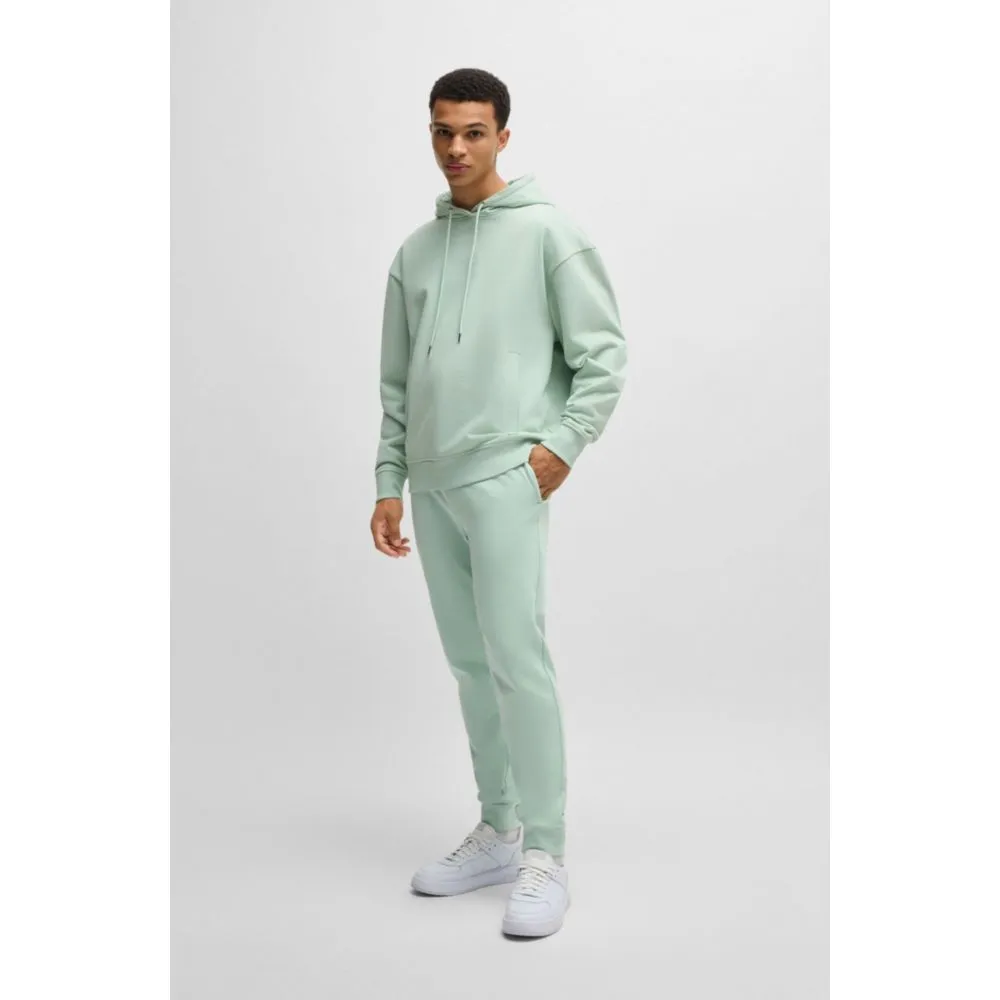 Cotton-terry tracksuit bottoms with logo print