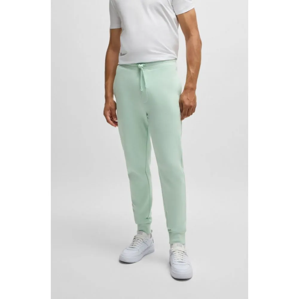 Cotton-terry tracksuit bottoms with logo print