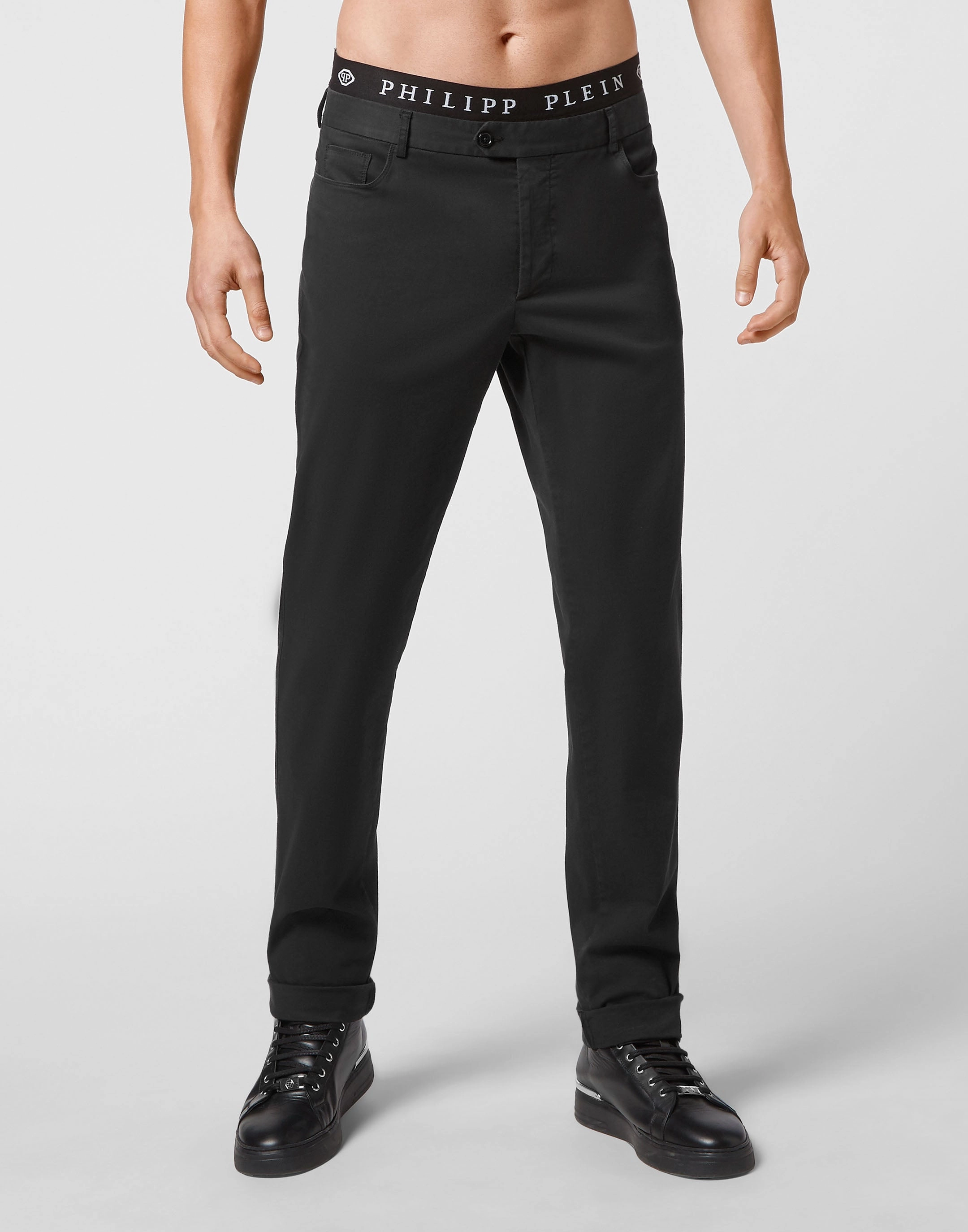 Cotton Long Trousers Chinos fit Iconic Plein