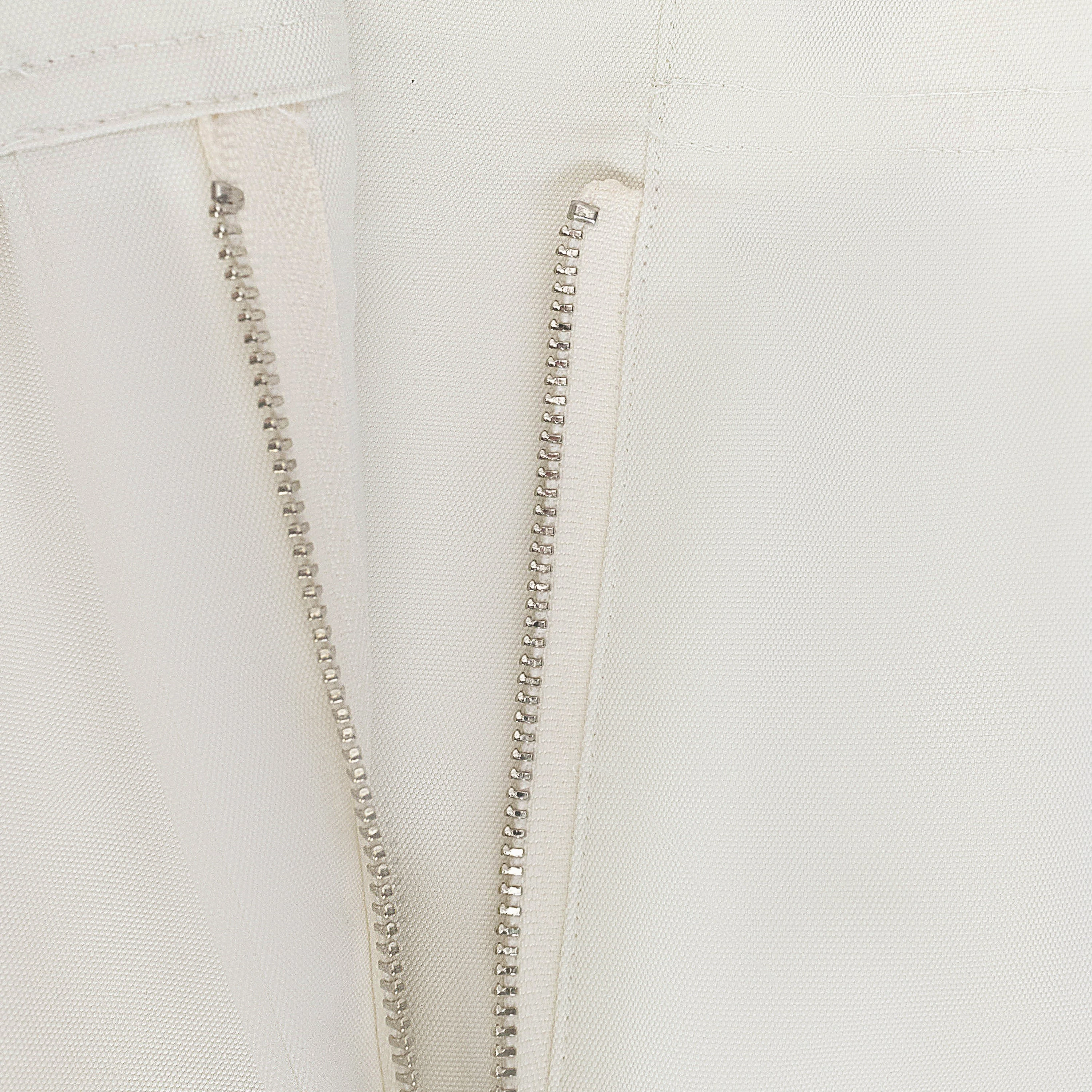 COTTON POLY CARGO OFF WHITE CARGO PANTS