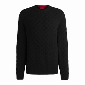 Cotton relaxed-fit sweater with jacquard pattern turtleneck sweaters sale