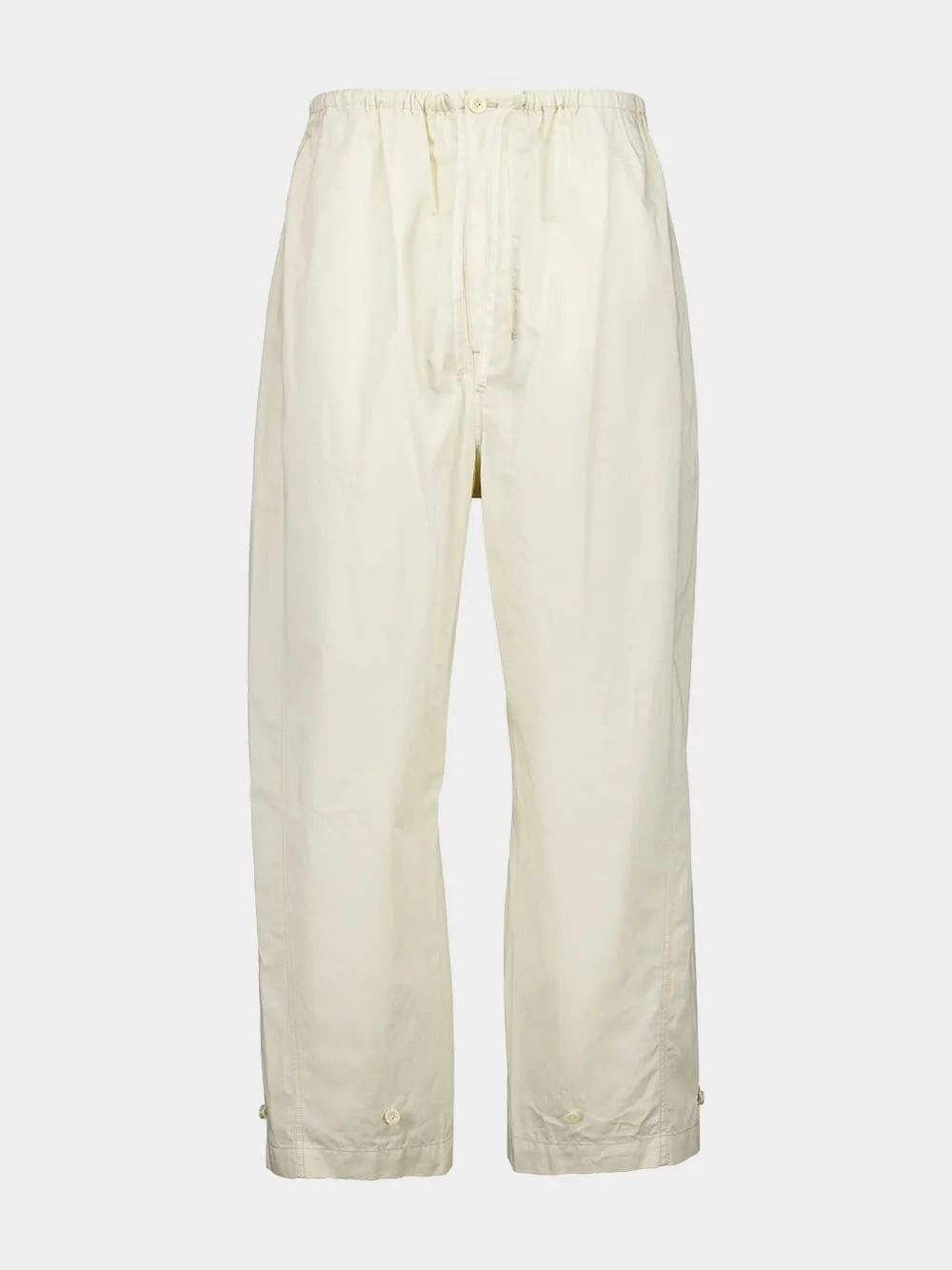 Creamy White Twisted Cotton Pants Bottoms Mens - cheap mens shorts online