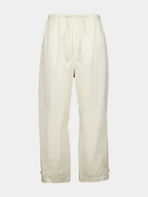 Creamy White Twisted Cotton Pants Bottoms Mens - cheap mens shorts online