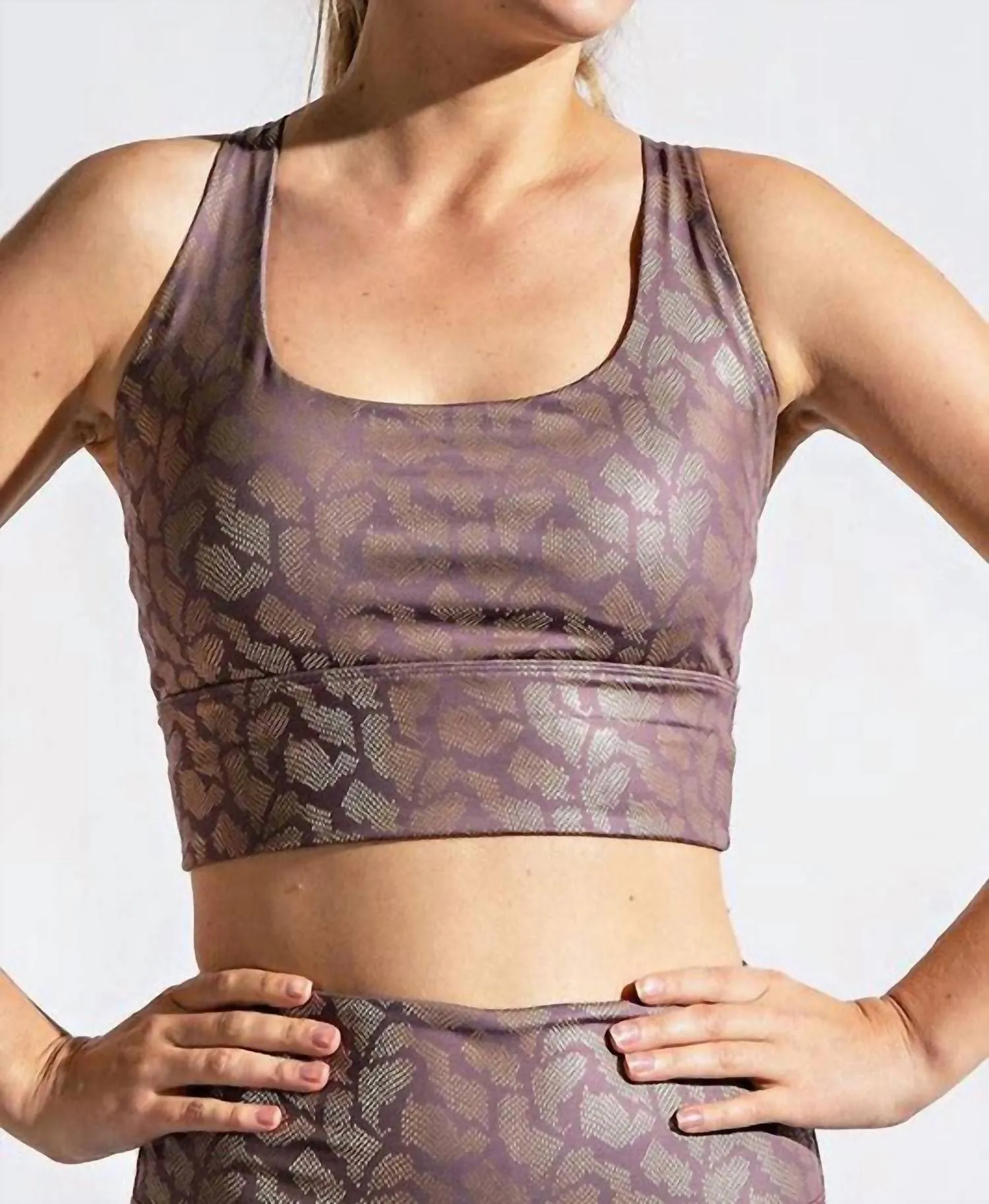Criss Cross Sports Bra In Mauve Camo Activewear Womens - fitness leggings online
