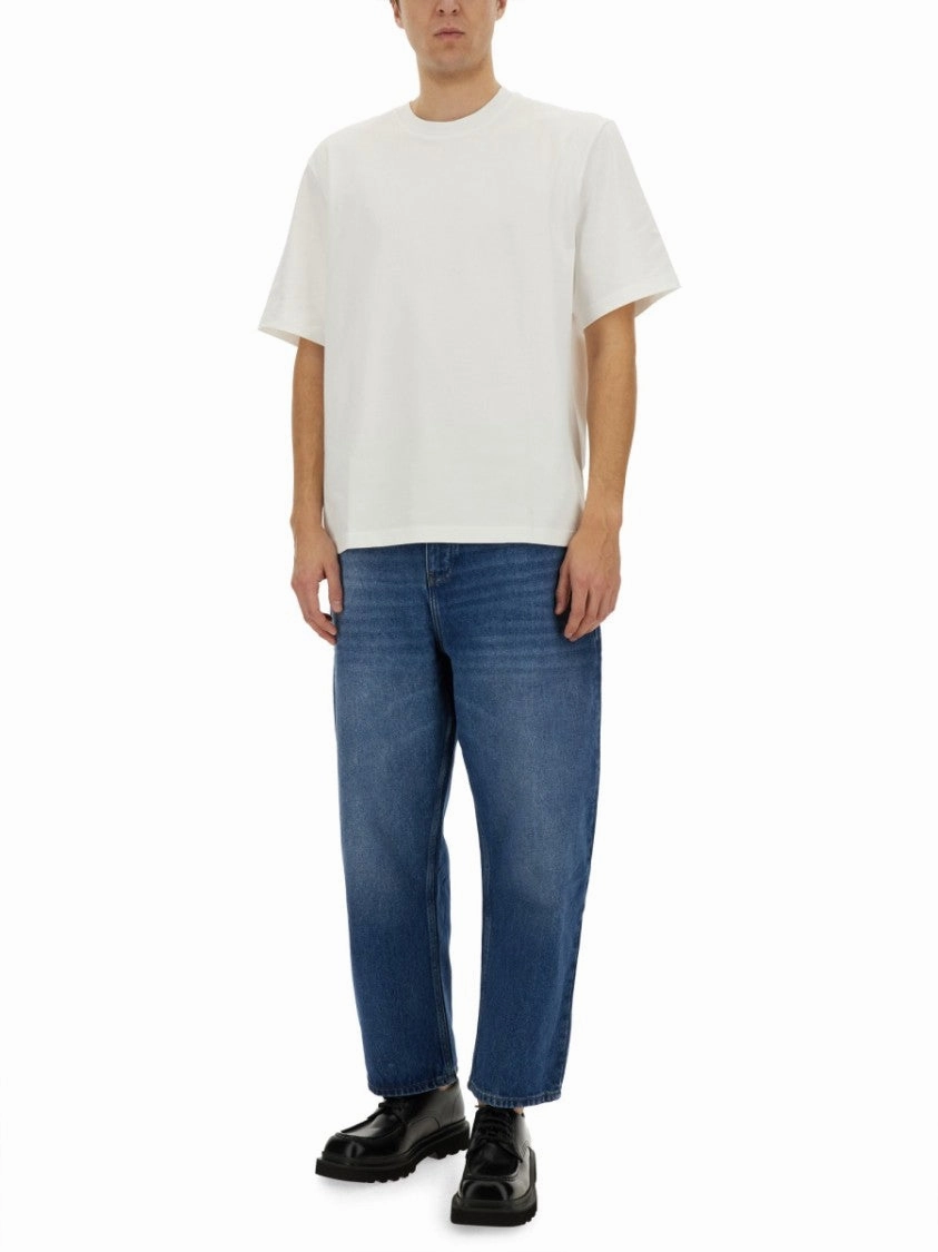 Cropped Curved Jeans With Relaxed Fit