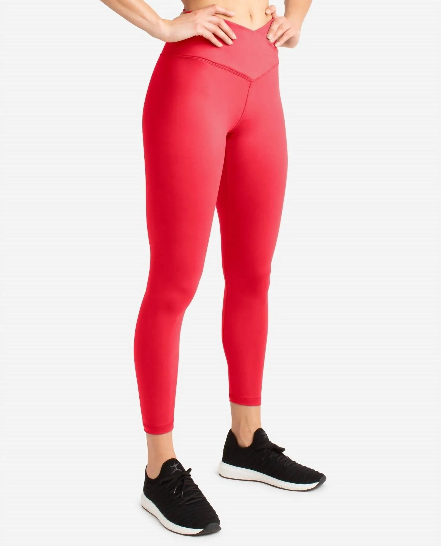 Crossover Waist 7/8 Leggings In Cayenne