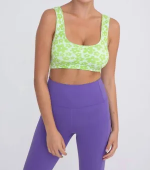 Daisy Square Neck Bralette In Green Activewear Womens - fitness leggings online